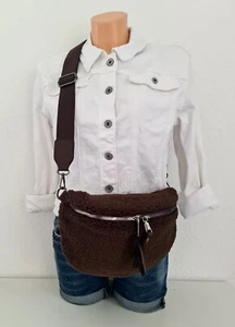 Bauchtasche Gürteltasche Brusttasche Cross Body Bag Teddyfell Gurt Chocolate - Bild 1 von 4