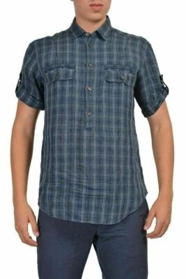 Camisa informal Just Cavalli para hombre multicolor 100 % línea mangas cortas EE. UU. M IT 50 Foto 1 de 4