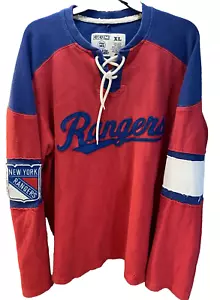 Camiseta deportiva CCM Pro OK’d NHL hockey envejecida cosida New York Rangers XL CORDONES - Imagen 1 de 16