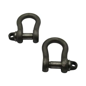 x2 0.2 Ton 10MM Self Colour Screw Pin Small Bow Shackles To BS3032 - 3/8" Lift - Picture 1 of 8