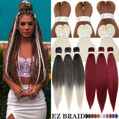S-NOILITE 66cm Ombre Braid Vorstreckung EZ Braids Afro Jumbo Haarverlängerung Flechten DE