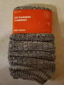 Winter Leg Warmer Jambieres Joe Fresh Girls 10-14 Years Gray/White 1 Pr.  NEW - Picture 1 of 3