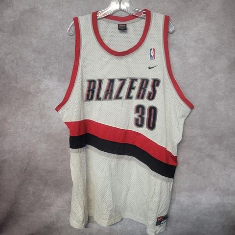 Vintage Nike Portland Trail Blazers Rasheed Wallace 30 Swingman Jersey Mens 3XL Cover