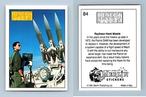 Raytheon Hawk Missile #84 Desert Storm 1991 Merlin Sticker - Picture 1 of 1