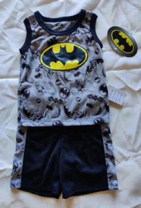 Set corto senza maniche Batman bambino 2 pezzi poliestere nuovo con etichetta taglia 24 mesi - Foto 1 di 3
