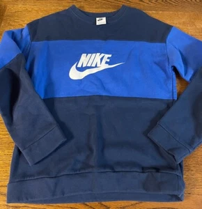 Nike Boys Sportswear Long Sleeve Pullover Crew Neck Sweatshirt Sz XL Blue - Picture 1 of 7