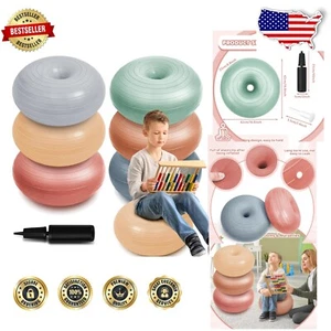 6 Pcs Colorful Inflatable Yoga Ball Chairs for Kids - Flexible Classroom Seating - Picture 1 of 9