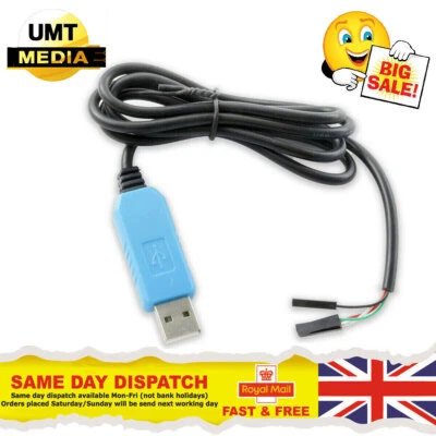 PL2303TA USB to TTL RS232 4 Pin Serial Converter Cable for Win 7/8/8.1 Universal - Image 1 of 2