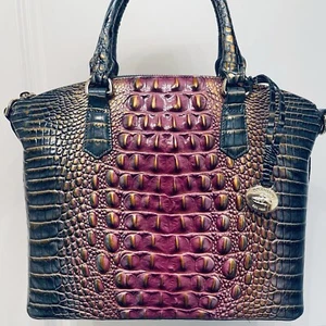 Brahmin Duxbury Satchel Violet Quartz Ombre Melbourne Leather - Picture 1 of 9