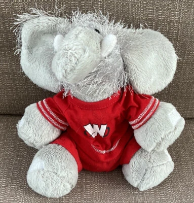 GANZ Webkinz Plush Stuffed Animal Elephant NO CODE Tag HM007 w/Red top & pants - Image 1 of 4
