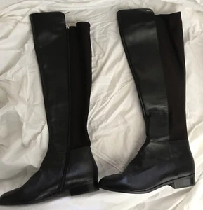 MICHAEL Michael Kors Women's Bromley Black Riding Boots Leather Size 8.5 M - Picture 1 of 9