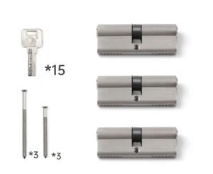 Zylinderschloss gleichschließend Profilzylinder 3x 60 mm 30/30 - Bild 1 von 1