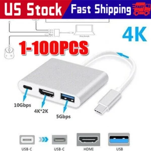 USB-C Type C HDMI Adapter Cable Converter Hub for Macbook Android Phone HDTV LOT - Picture 1 of 9