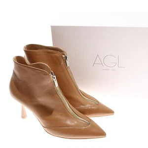 AGL NWB Oriana High Heel Booties Size 40 / 10 US In Soya Powder Brown - Picture 1 of 8