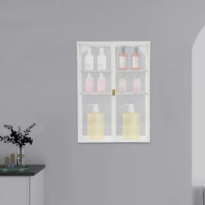 Armario de almacenamiento montado en la pared de 3 capas blanco para cocina, baño, sala de estar EE. UU. - Imagen 1 de 22
