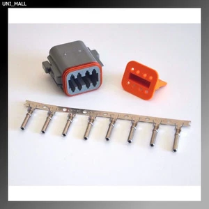 Kit de conector hembra genuino alemán DT 8 pines 14-16 enchufes estampados AWG, EE. UU. - Imagen 1 de 6
