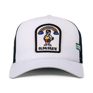 Coastal Hft Trucker Cap Old & Skate White Baseball Cap Hat Meshkappe Cappy - Picture 1 of 3