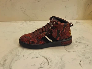 New! Bally 'Meson' Snake Embossed High Top Sneakers Red Mens 9 US MSRP $720 - Picture 1 of 12