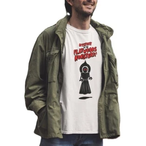 Mystery of the Flatwoods Monster Shirt Camicia Uomo Divertente Cotone Grafica TShirt - Foto 1 di 4