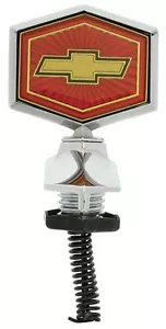 NEW 80-87 Malibu El Camino Header Panel Hood Ornament Emblem with mounting nut - Bild 1 von 1