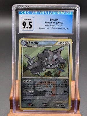 2010 Pokemon Unleashed Steelix Reverse Holo #24 CGC Gem Mint 9.5/10 League - Image 1 of 2