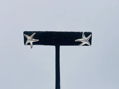 Tiffany & Co. Plata de Ley Elsa Peretti Estrella de Mar Tuerca Pendientes - Imagen 1 de 4