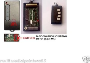 TELECOMANDO RADIOCOMANDO SOSTITUTIVO BFT TO4 30,875 MHZ 4 CANALI 4 TASTI GRIGIO - Picture 1 of 2
