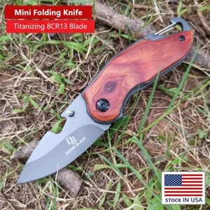Portable Key Chain mini Pocket Folding Knife Camping Hunting Tool Fruit Knife - Picture 1 of 11