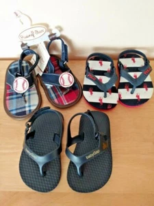 3 Pair of Infant Boy Polo, Baby Gap & Rising Star Flip Flop Sandals - Picture 1 of 4