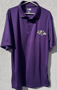 NWOT Baltimore Ravens NFL Team Apparel Polo Purple Medium Tall Golf MSRP $55