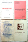 Lot de 4 brochures londres 1950-60 : menu, 2 programmes théâtraux, expositions de Mme Tussaud