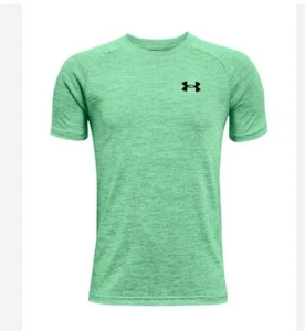 Junior Boys Girls Under Armour T shirt Top Age UK 6-14 Years Green - Picture 1 of 2