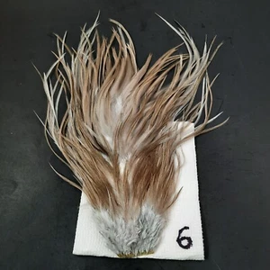 Medium Gray Dun Saddle Hackle Thin Rooster Dry Fly Tying Craft Hair Feathers #6 - Picture 1 of 4
