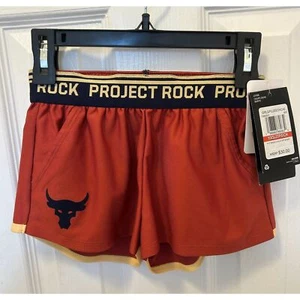 NWT Under Armour Project Rock Girls Play Up Short Size XS - Picture 1 of 9