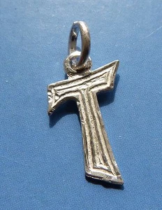 Piccolo TAU CROCE FRANCESCANA Ciondolo in argento 925 - Imagen 1 de 4