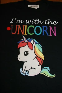 I'm with the UNICORN- T-Shirt Black XL - Picture 1 of 5