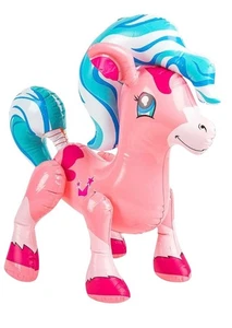 27" Cute Pink Pony's Inflatable Blow Up Toy Party Decoration - Picture 1 of 1