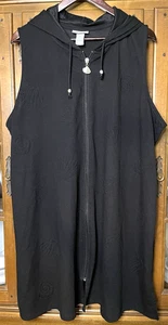 Funda de natación Catherines con capucha cremallera completa para mujer 2X 22/24W negra sin mangas playa - Imagen 1 de 16