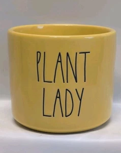 RAE DUNN Artisan Collection Plant Lady Pflanzgefäß gelb - Bild 1 von 5