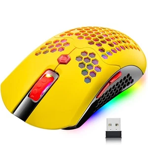 Wireless Gaming Mouse,16 RGB Backlit Ultralight Wireless/Wired Mice with Prog... - Picture 1 of 8