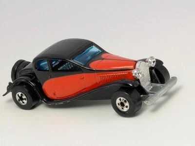 Bugatti vintage Hot Wheels Classic 37' negro/rojo Mattel Hong Kong 1980 Foto 1 de 4