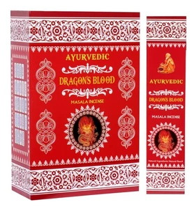 Ayurvedische Drachenblut Masala Räucherstäbchen Packung mit je 12 x 15 g 180 g Box - Bild 1 von 3