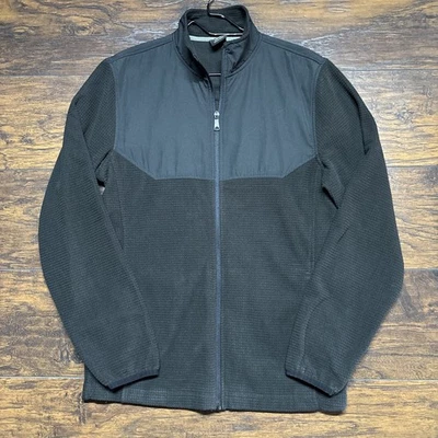 Athletic Works Men's Light Jacket - Black, Full Zip Mock Neck - Size Small 34-36 - Image 1 of 4