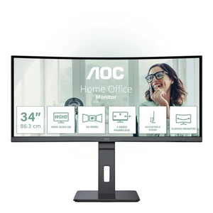 AOC 86,0cm (34 ") CU34P3CV 21:0 9 HDMI + Dp + Usb-C VA Curved (Courbé) au Détail - Photo 1/12