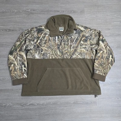 Drake Waterfowl Pullover Jacket Men’s Size 2XL Eqwader 1/4 Zip Realtree Max-5 - Image 1 of 4