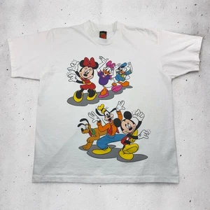 Vintage 90s MICKEY UNLIMITED Disney Tee OSFA Made in USA – Single Stitch – White - Picture 1 of 11