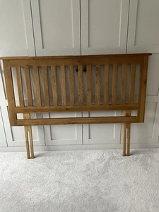 Solid Oak Headboard Bedhead Oak Wood Wooden Size 4ft6in Double - Picture 1 of 6