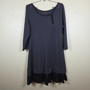 Reborn Damen Pullover Kleid grau 3/4 Arm XL - Bild 1 von 8