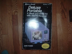 Lenoxx Sound Deluxe tragbarer 5" schwarz-weiß TV Modell TV-17 Made on Korea - Bild 1 von 5