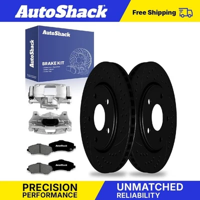 Front Drilled Slotted Brake Rotors Ceramic Pads Calipers for Nissan Xterra Foto 1 de 4